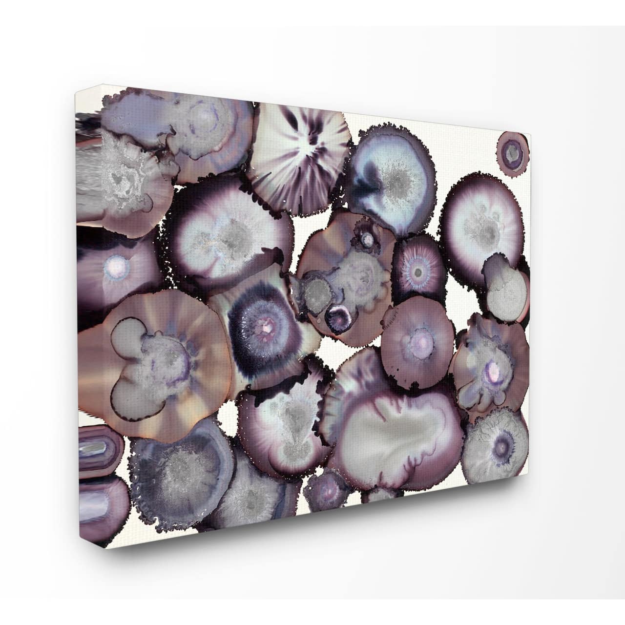 Stupell Industries Gray & Purple Abstract Geode Wall Art
